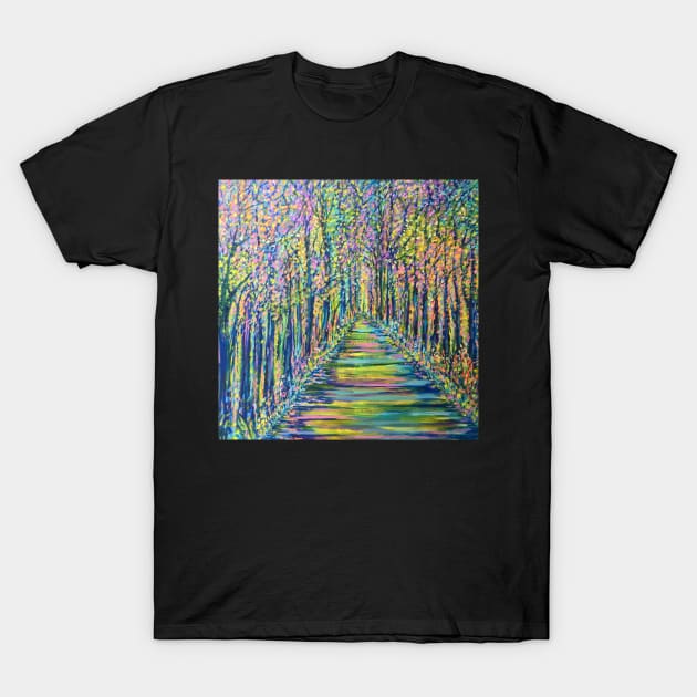 Bright Abstract Forest T-Shirt by Merlinsmates